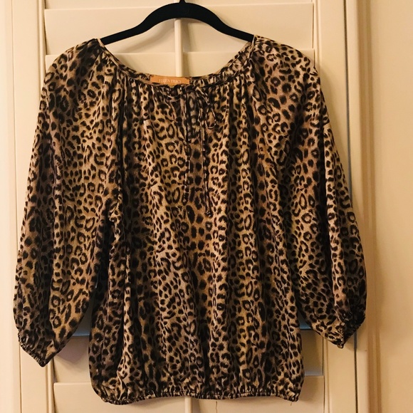 Ellen Tracy Animal Print Top Size Small - Picture 1 of 4